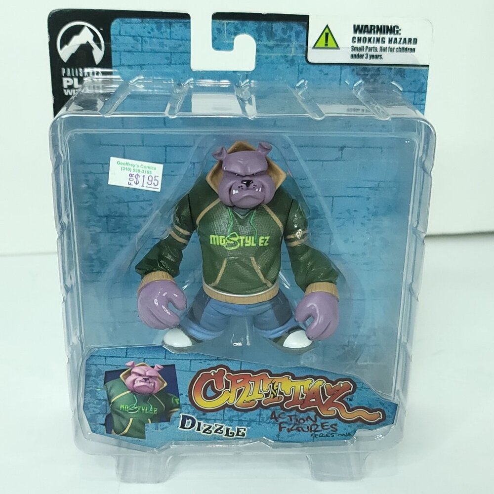 Crittaz Dizzle Bulldog Action Figure Series 1 Sealed NEW Palisades Toys